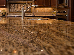 polished granite countertop